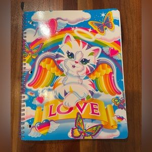 Lisa Frank Angel Kitty Love 10.5 x 8 in Notebook Vintage Cat RARE HTF.
